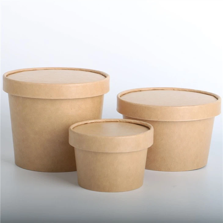 Disposable Kraft Paper Ice Cream Cups